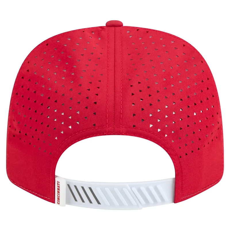 New Era Red Cincinnati Reds Established Patch 9SEVENTY Adjustable Hat