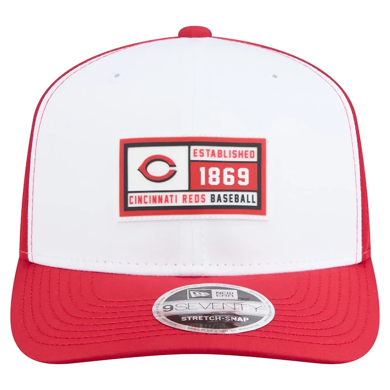 New Era Red Cincinnati Reds Established Patch 9SEVENTY Adjustable Hat