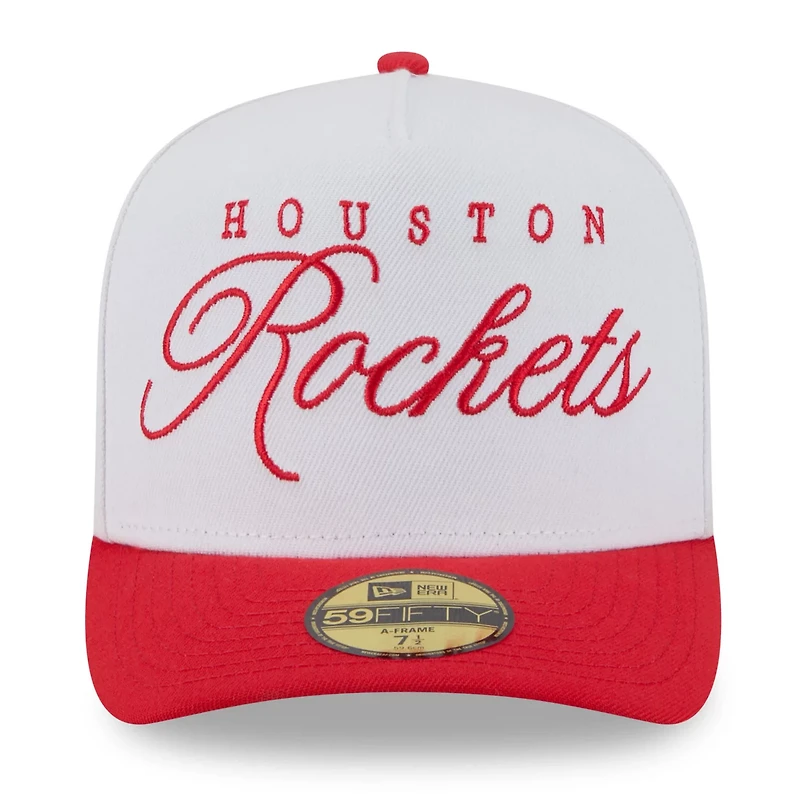 New Era Red Houston Rockets 2025 NBA Draft A-Frame 59FIFTY Fitted Hat
