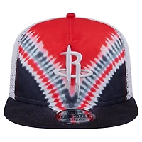 New Era Red Houston Rockets Throwback Dye Golfer Snapback Hat