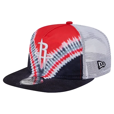 New Era Red Houston Rockets Throwback Dye Golfer Snapback Hat