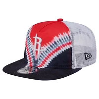New Era Red Houston Rockets Throwback Dye Golfer Snapback Hat