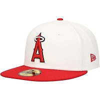 New Era Red Los Angeles Angels Major Sidepatch 59FIFTY Fitted Hat