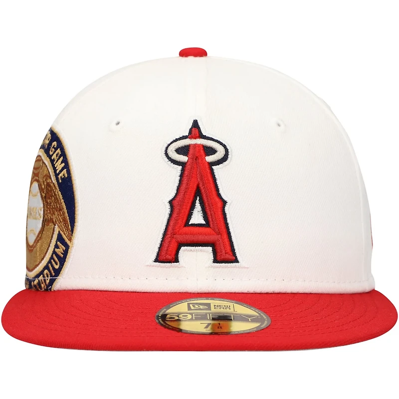 New Era Red Los Angeles Angels Major Sidepatch 59FIFTY Fitted Hat