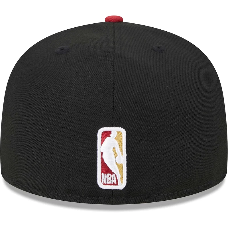 New Era Red Miami Heat Gameday Gold Pop Stars 59FIFTY Fitted Hat