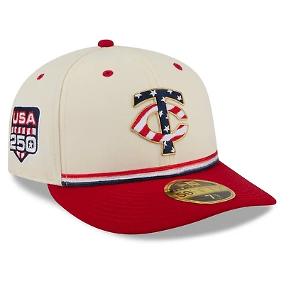 New Era Red Minnesota Twins USA 250 Fourth of July Low Profile 59FIFTY Fitted Hat