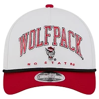 New Era Red NC State Wolfpack Arch Two-Tone Rope 9FORTY A-Frame M-Crown Adjustable Hat