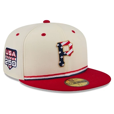 New Era Red Pittsburgh Pirates USA 250 Fourth of July 59FIFTY Fitted Hat