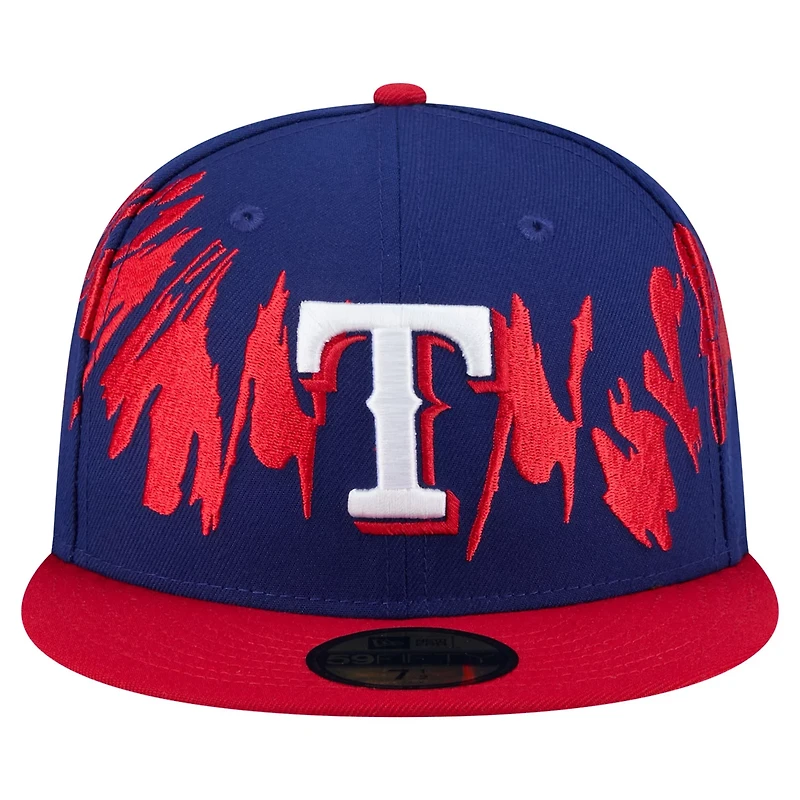 New Era Red Texas Rangers Retro Pattern 59FIFTY Fitted Hat