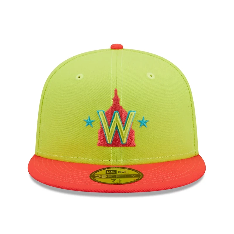 New Era /Red Washington Nationals 2008 Inaugural Season Cyber Highlighter 59FIFTY Fitted Hat