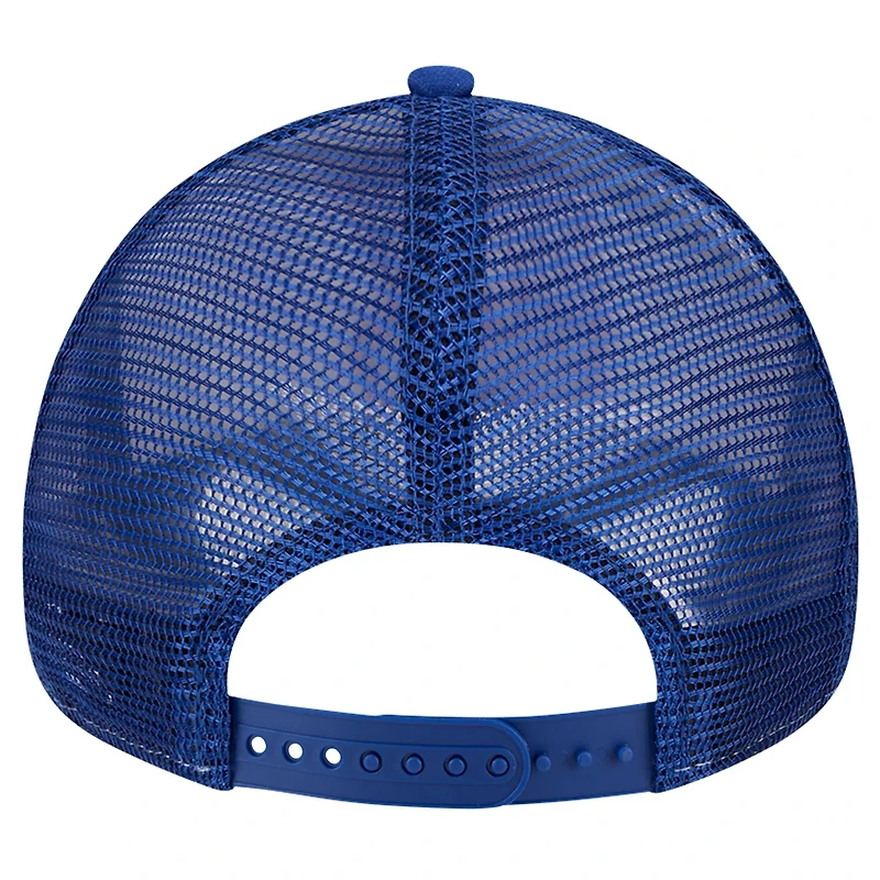 New Era Royal Atlanta Braves Checkered Flag A-Frame Trucker 9FORTY Adjustable Hat