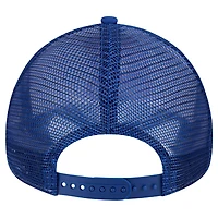 New Era Royal Atlanta Braves Checkered Flag A-Frame Trucker 9FORTY Adjustable Hat