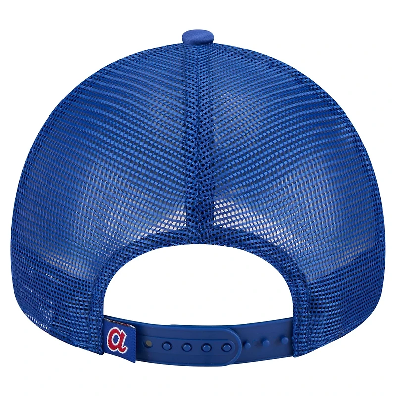 New Era Royal Atlanta Braves Trucker A-Frame 9FORTY Adjustable Hat