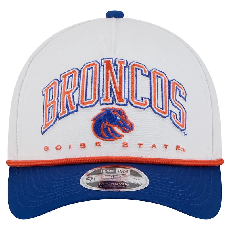 New Era Royal Boise State Broncos Arch Two-Tone Rope 9FORTY A-Frame M-Crown Adjustable Hat