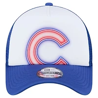 New Era Royal Chicago Cubs Painted A-Frame 9FORTY Trucker Adjustable Hat