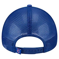 New Era Royal Chicago Cubs Painted A-Frame 9FORTY Trucker Adjustable Hat