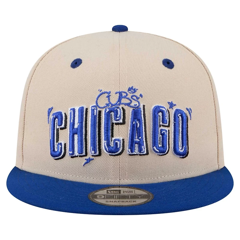 New Era Royal Chicago Cubs Team Art 9FIFTY Snapback Hat