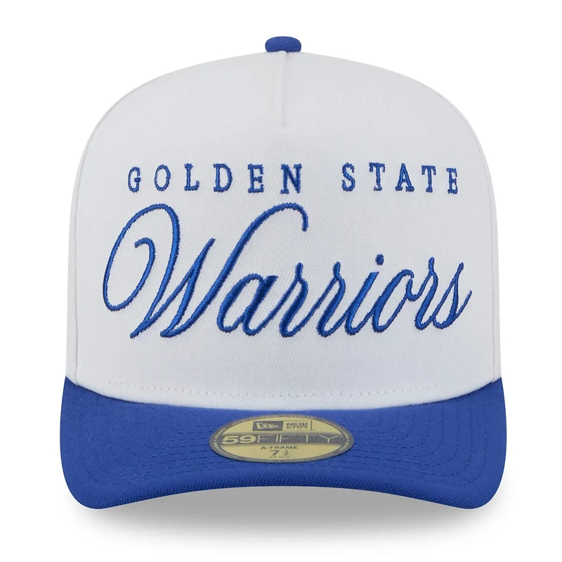 New Era Royal Golden State Warriors 2025 NBA Draft A-Frame 59FIFTY Fitted Hat