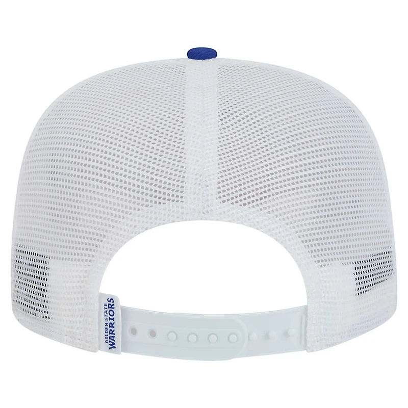 New Era Royal Golden State Warriors Dip-Dye 9FIFTY A-Frame Trucker Snapback Hat