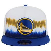 New Era Royal Golden State Warriors Dip-Dye 9FIFTY A-Frame Trucker Snapback Hat
