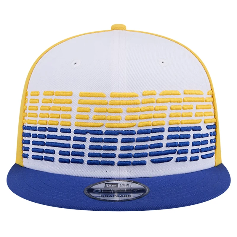 New Era Royal Golden State Warriors Throwback Gradient Tech Font 9FIFTY Snapback Hat