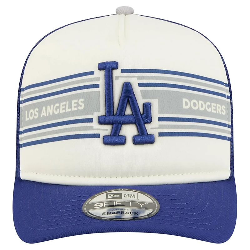 New Era Royal Los Angeles Dodgers Banner A-Frame 9FIFTY Trucker Snapback Hat