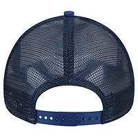 New Era Royal Los Angeles Dodgers Checkered Flag A-Frame Trucker 9FORTY Adjustable Hat