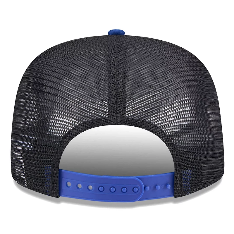 New Era Royal Philadelphia 76ers Throwback Team Arch Golfer Snapback Hat