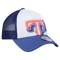 New Era Royal Texas Rangers Painted A-Frame 9FORTY Trucker Adjustable Hat