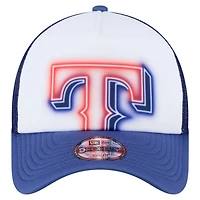 New Era Royal Texas Rangers Painted A-Frame 9FORTY Trucker Adjustable Hat