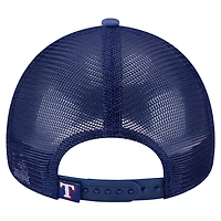 New Era Royal Texas Rangers Painted A-Frame 9FORTY Trucker Adjustable Hat