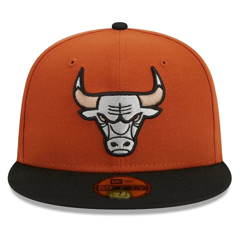 New Era Rust/ Chicago Bulls Two-Tone 59FIFTY Fitted Hat