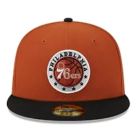 New Era Rust/ Philadelphia 76ers Two-Tone 59FIFTY Fitted Hat