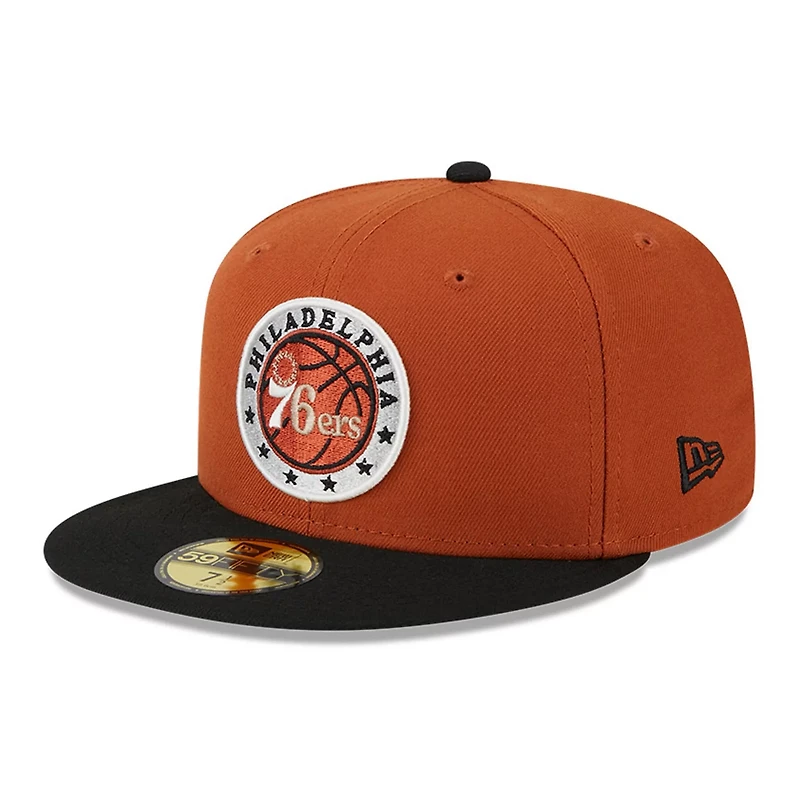 New Era Rust/ Philadelphia 76ers Two-Tone 59FIFTY Fitted Hat