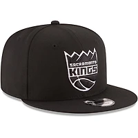 New Era Sacramento Kings  White Logo 9FIFTY Adjustable Snapback Hat