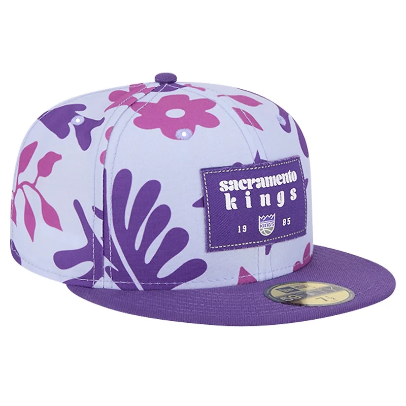 New Era Sacramento Kings Palm Fronds 2-Tone 59FIFTY Fitted Hat