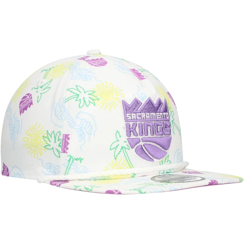 New Era Sacramento Kings Palm Trees and Waves Golfer Adjustable Hat