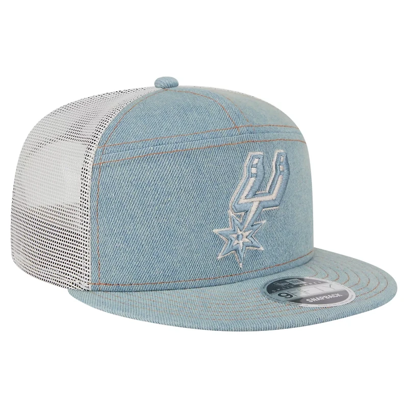 New Era San Antonio Spurs Adventure Split Panel 9FIFTY Snapback Trucker Hat