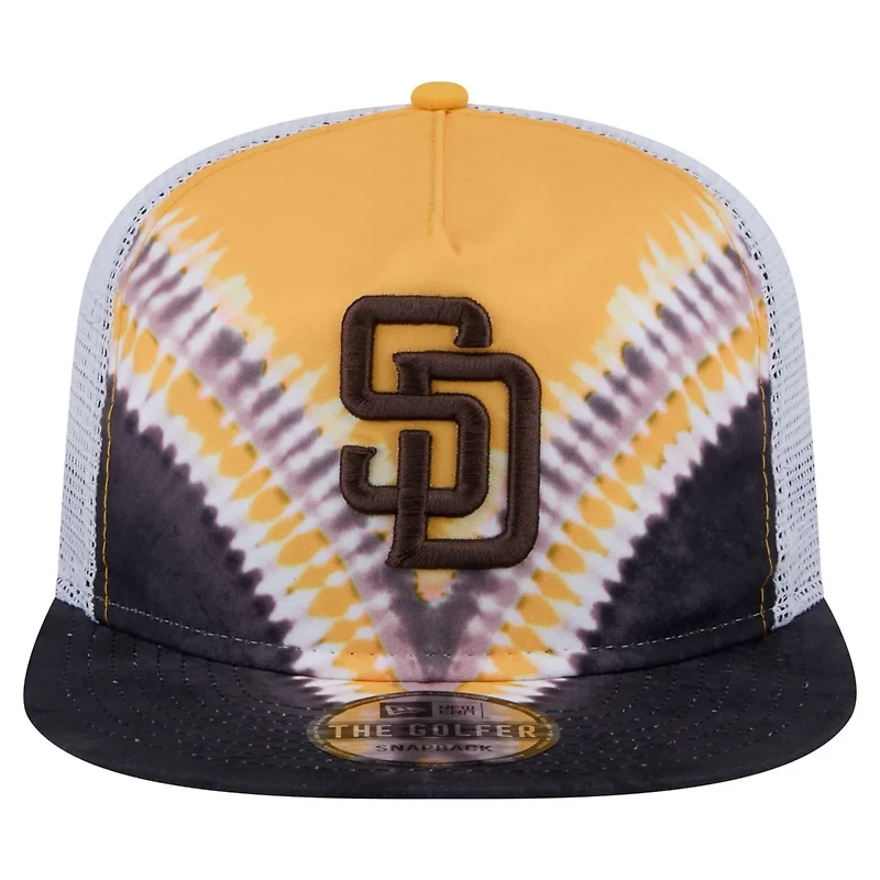 New Era San Diego Padres Tie-Dye Golfer Trucker Adjustable Hat