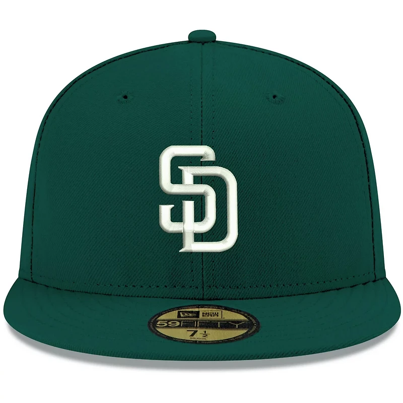 New Era San Diego Padres White Logo 59FIFTY Fitted Hat