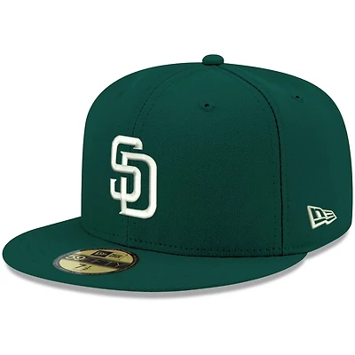 New Era San Diego Padres White Logo 59FIFTY Fitted Hat