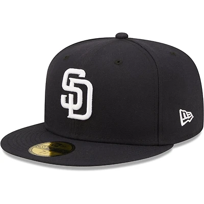 New Era San Diego Padres White Logo 59FIFTY Fitted Hat