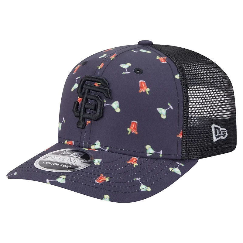 New Era San Francisco Giants Adventure Drinks Pattern 9SEVENTY Stretch-Snap Hat