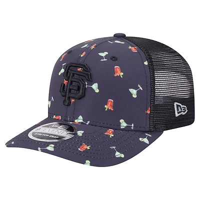 New Era San Francisco Giants Adventure Drinks Pattern 9SEVENTY Stretch-Snap Hat