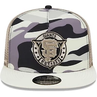 New Era San Francisco Giants Chrome Camo A-Frame 9FIFTY Trucker Snapback Hat