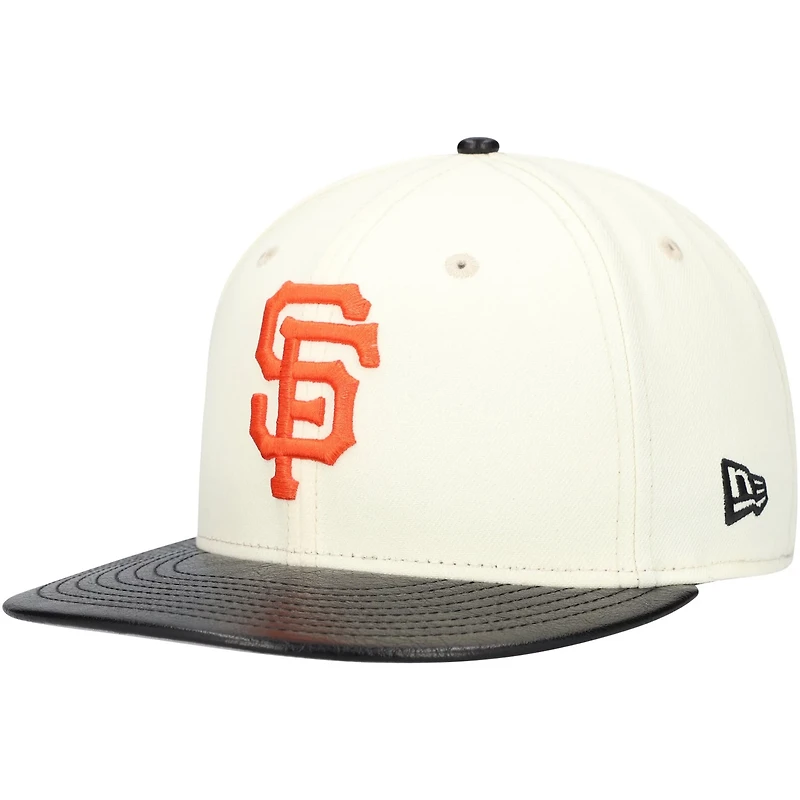 New Era San Francisco Giants Game Night Leather Visor 59FIFTY Fitted Hat