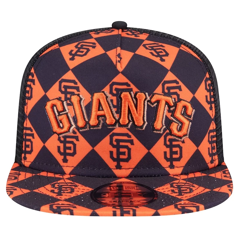 New Era San Francisco Giants Seeing Diamonds A-Frame Trucker 9FIFTY Snapback Hat