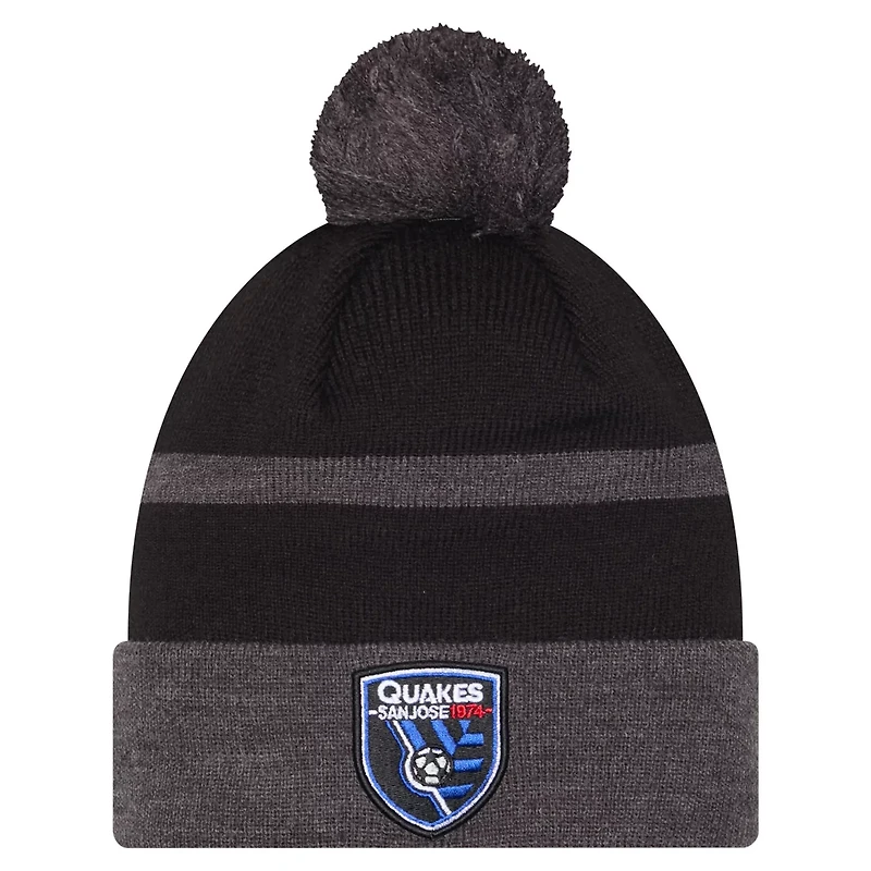 New Era San Jose Earthquakes 2025 Kickoff Cuffed Knit Hat with Pom