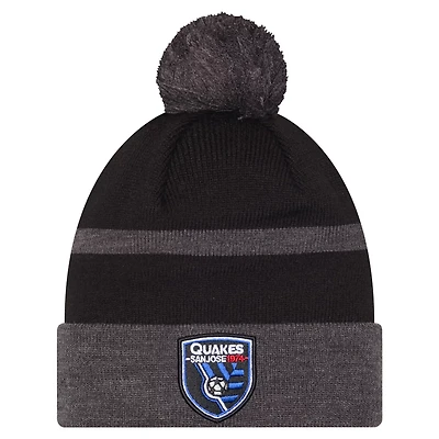 New Era San Jose Earthquakes 2025 Kickoff Cuffed Knit Hat with Pom