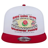 New Era Scarlet Ohio State Buckeyes Retro 2022 Rose Bowl Champions 9FIFTY A-Frame Snapback Hat